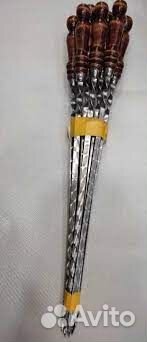 Шампура нержавейки с деревянной ручкой