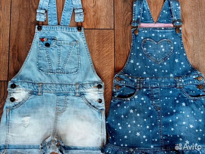 Джинсовый комбинезон, рост 128