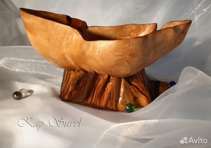 Интерьерная ваза Байкальская №4 из сувеля берёзы