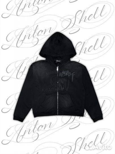 No Faith Studios Split Zip Jacket Black Толстовка