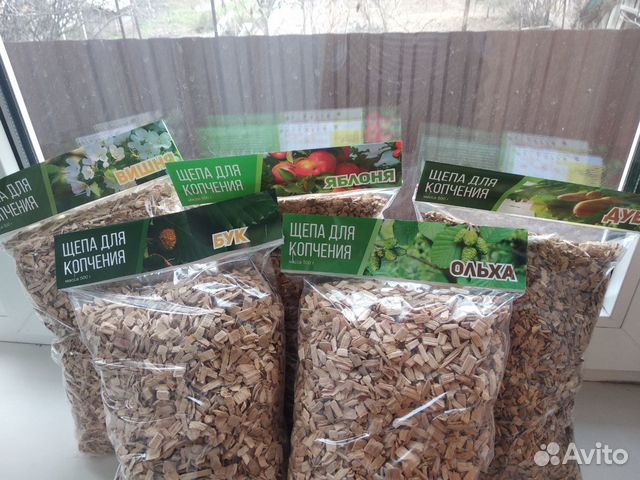 Щепа для копчения. Яблоня, ольха, дуб, бук, вишня