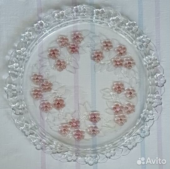 Блюдо (поднос) из хрусталя из СССР