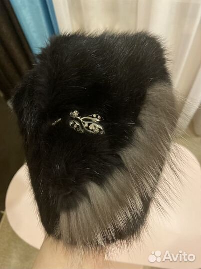 Шапка вязаная норка