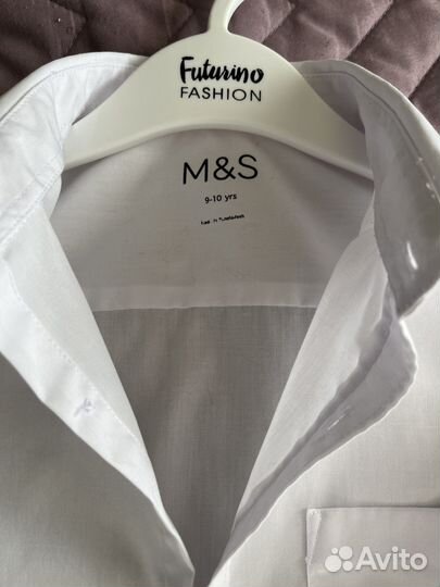Рубашка белая, новая mark&spencer, 9-10 лет