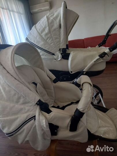 Коляска 2 в 1 indigo эко кожа