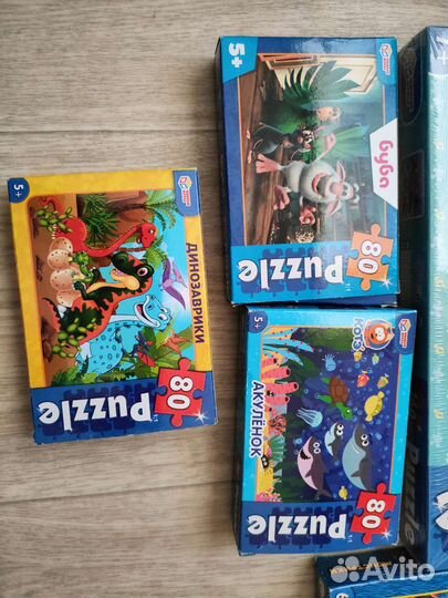 Пазлы 10 шт(многие новые)
