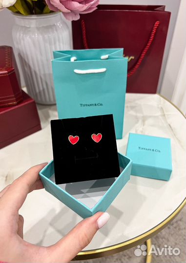 Серьги Tiffany premium с гравировками