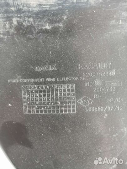 Дефлектор воздуховода renault logan