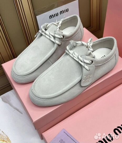 Лоферы MIU MIU наткралтная замша, 36-41