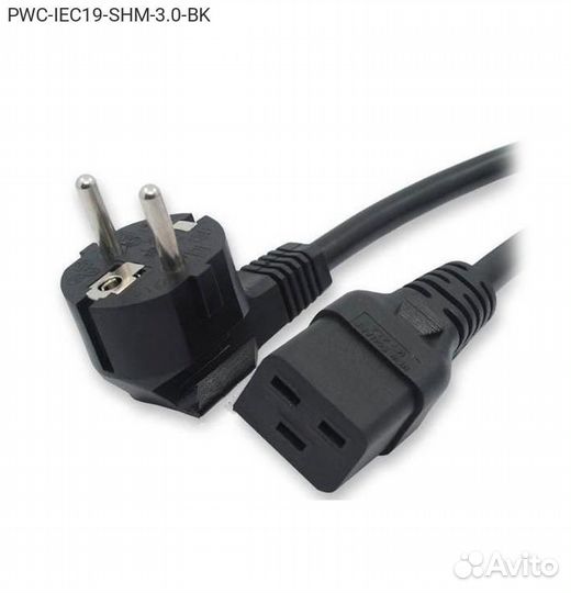 Кабель питания Hyperline IEC-320 C19 - Schuko CEE