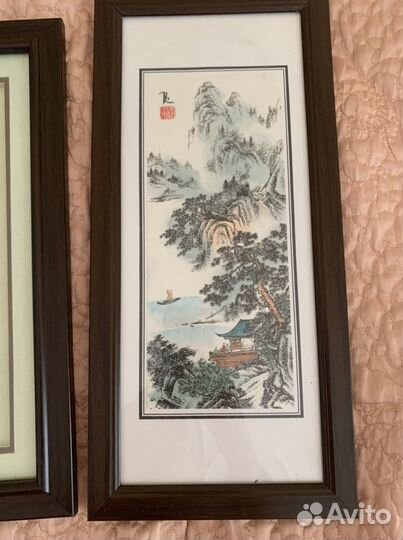 Картины в китайском стиле «павлины»