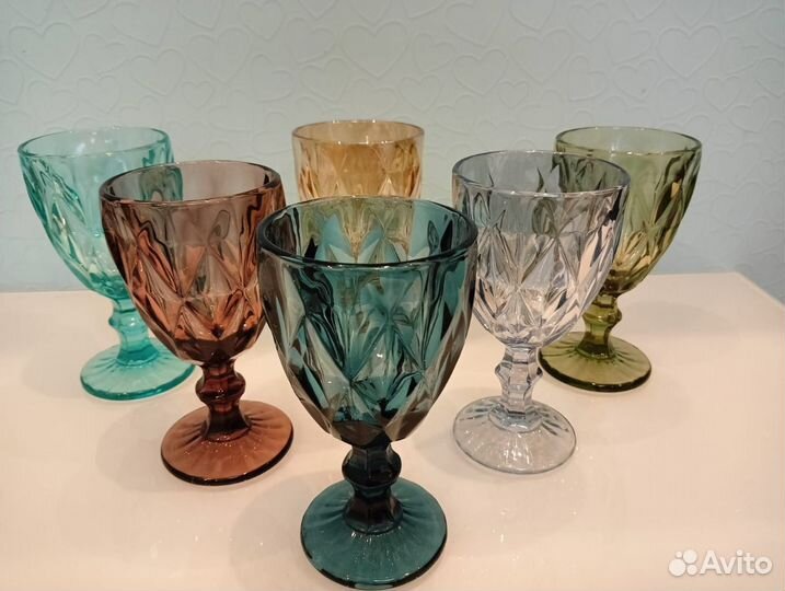 Бокалы,бокалы для вина,цветные бокалы,разноцветные