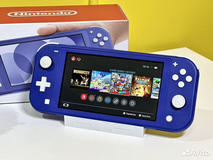 Прошитый Switch Lite 64GB + 11 игр, коробка