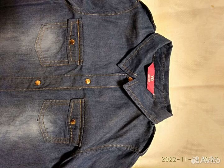 Платье на девочку джинсовое на 134