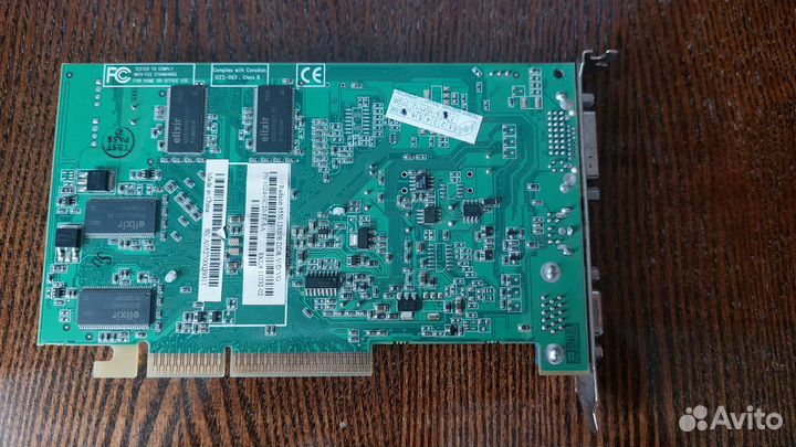 AGP видеокарта Radeon 9550 128Mb DDR V/D/VO