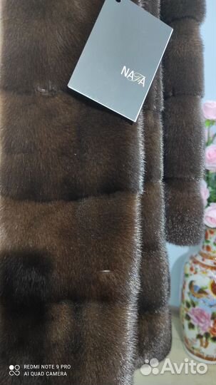 Шуба норковая с капюшоном Nafa