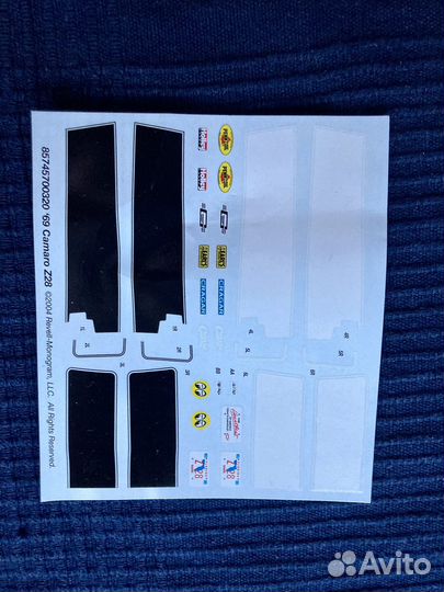 Сборная модель автомобиля chevrole camaro z28