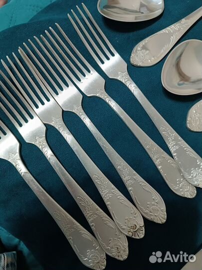 Набор столовых приборов мельхиор СССР