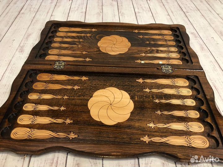 Нарды резные Таширские Корабль