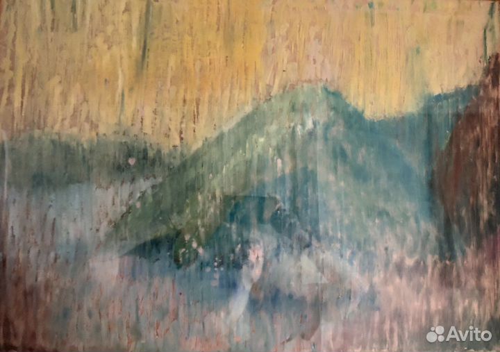 Картина маслом горный пейзаж