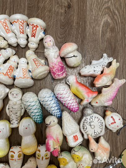 Елочные игрушки СССР пенопласт