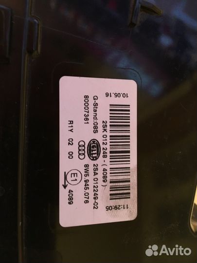 Фонари Audi A4 B9 2017