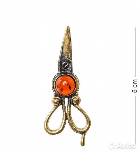 Фигурка Ножницы (латунь, янтарь) A2088001