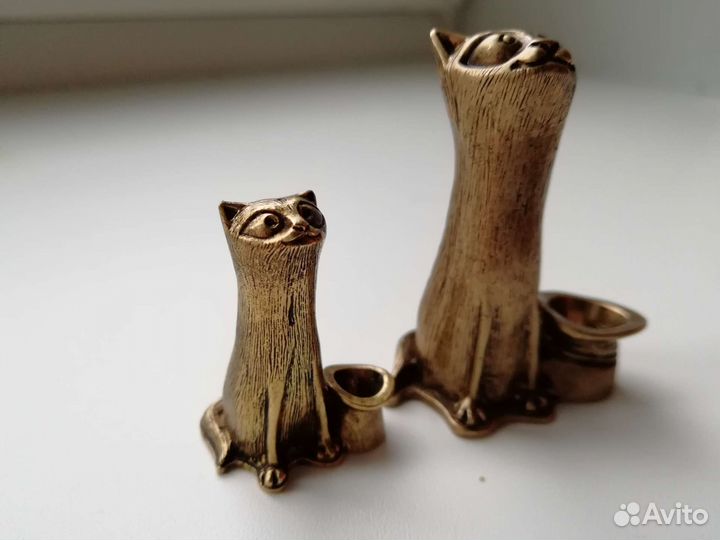 Фигурки кошек, бронза