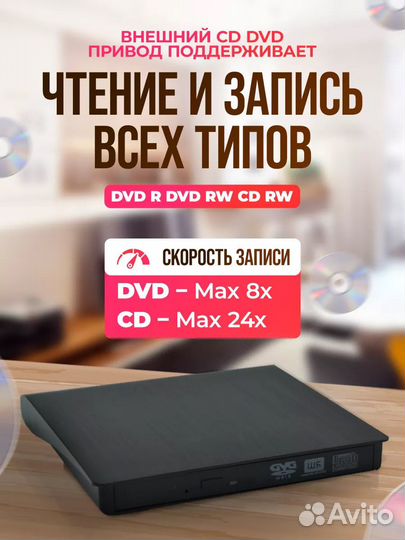 Новый внешний оптический привод CD DVD RW USB 3.0