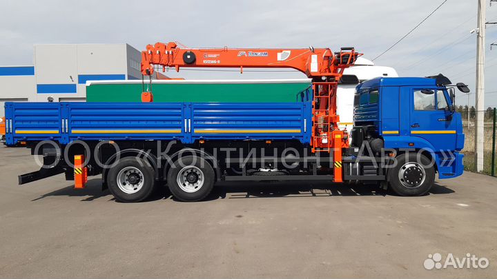 Бортовой грузовик КАМАЗ 65117-3010-48 с КМУ Kanglim, 2024