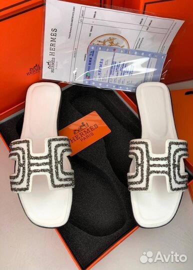 Шлепанцы женские hermes