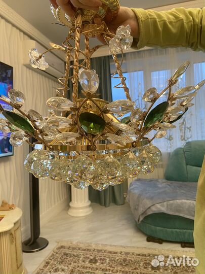 Люстра потолочная бу хрустальная