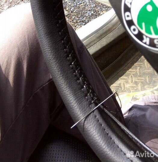 Оплётки на руль со шнуровкой. Зашивка включена