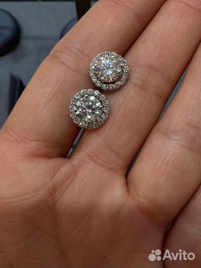 Пусеты-трансформеры с бриллиантами 2.5 карат