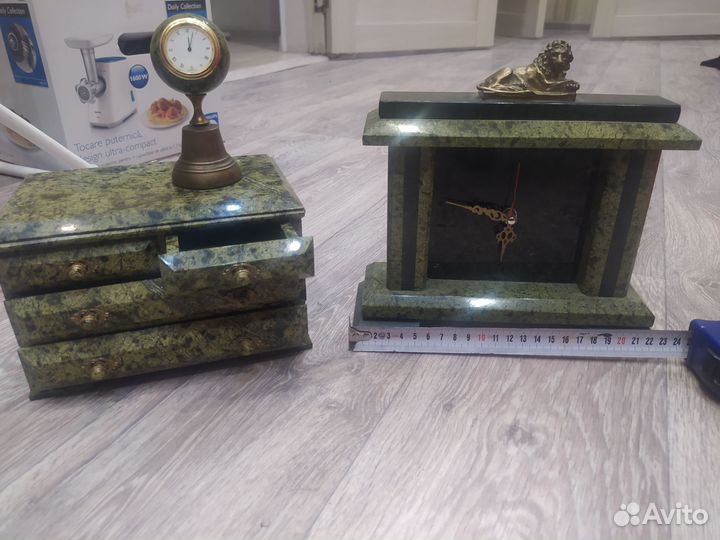 Малахит шкатулка часы пепельница