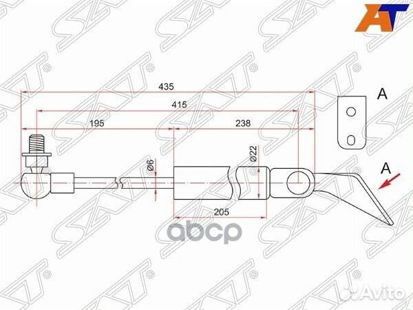 Амортизатор крышки багажника nissan tiida C11 0