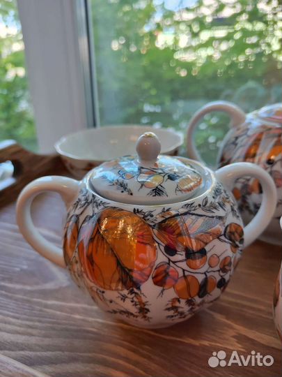 Чайный сервиз лфз СССР мой сад золотая осень