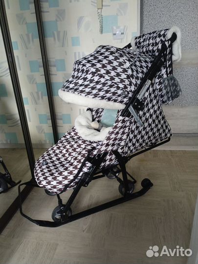 Детские санки коляска ника