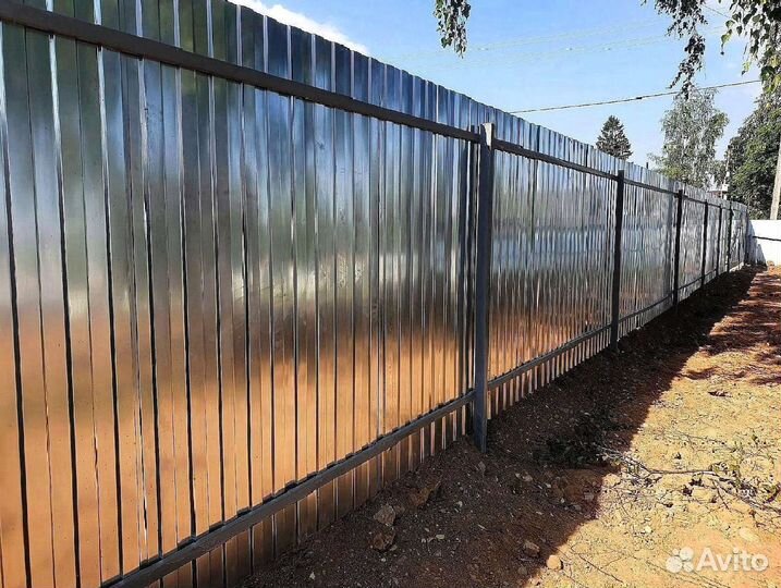 Забор из профнастила Н-114 х 750