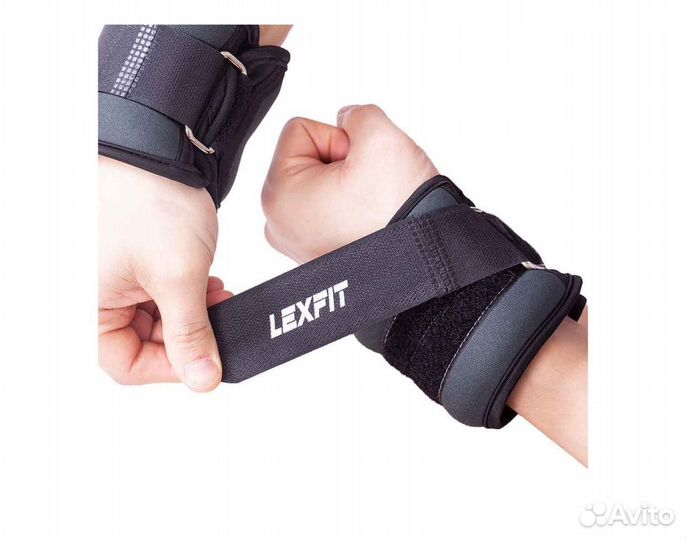 Утяжелители USA Style lexfit 1кг черные LKW-1222-1