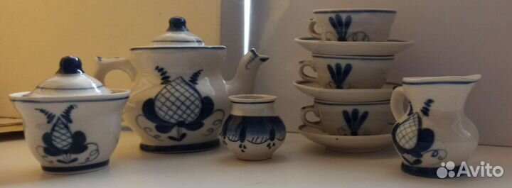 Гжель разные фигурки, набор