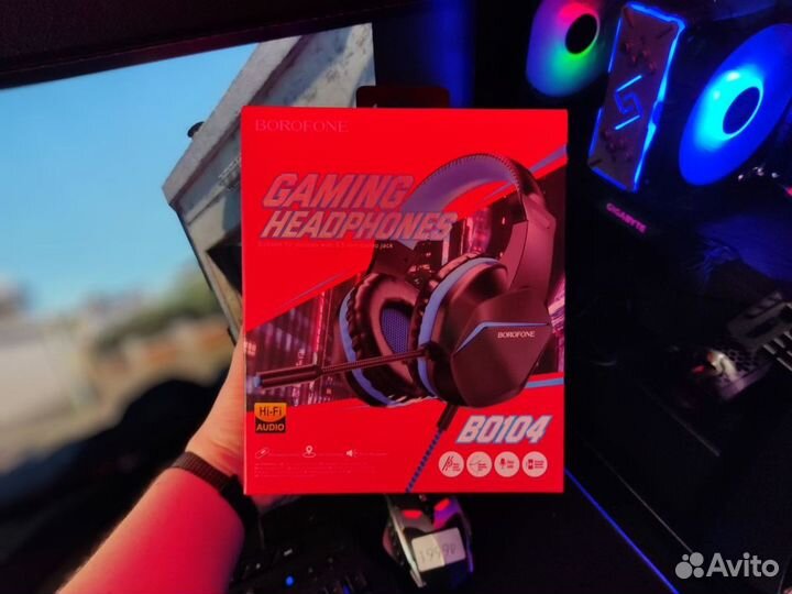 Игровые наушники borofone BO104 (Синий)