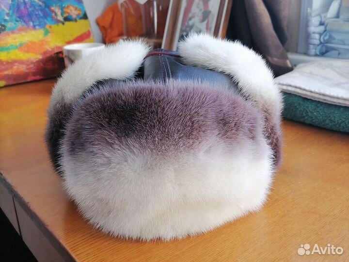 Норковая шапка детская ушанка новая
