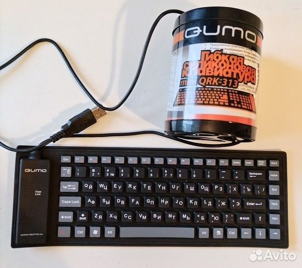 Гибкая силиконовая клавиатура qumo mini qrk-313