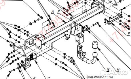 Фаркоп Mercedes C-Class седан/универсал с ключом