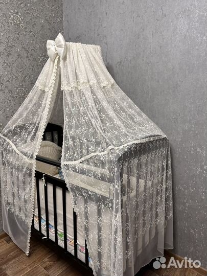 Балдахин, бортики, постельное белье