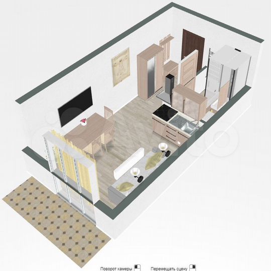 Квартира-студия, 22,8 м², 4/9 эт.