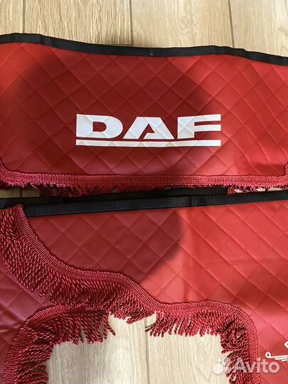 Ламбрекен DAF комплект экокожа(красный)