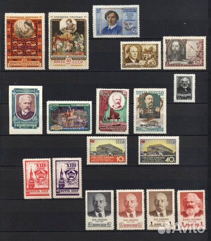 1958 г. Чистые** марки СССР