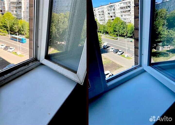 Мытье балконов и окон